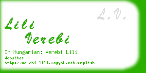 lili verebi business card